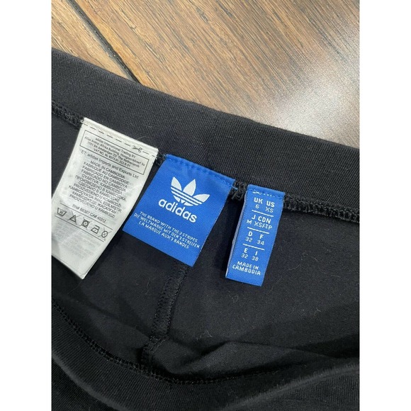 Adidas Trefoil Linear Logo Black Leggings - Picture 7 of 7